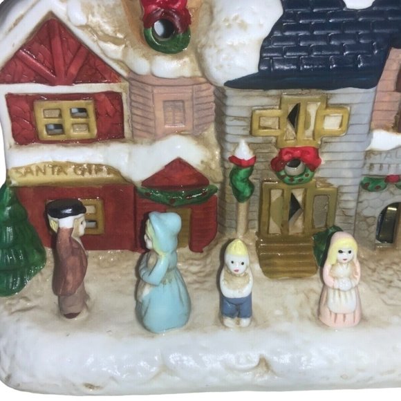 Christmas Village Street Ceramic Christmas Decor Lighted Musical - Picture 2 of 11